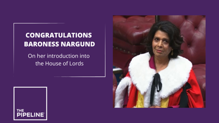Baroness Nargund is Introduced to the House of Lords